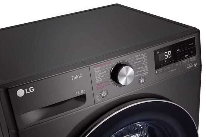 Máy giặt sấy LG FV1411D4B 11kg 7kg inverter - Ảnh 5