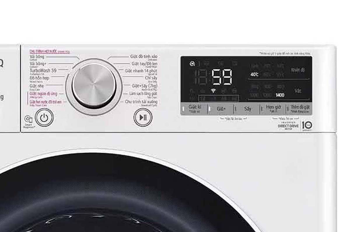 Máy giặt sấy LG FV1411D4W 11kg 7kg inverter 7 May giat say LG FV1411D4W giat 11Kg say 7Kg long ngang inverter 4
