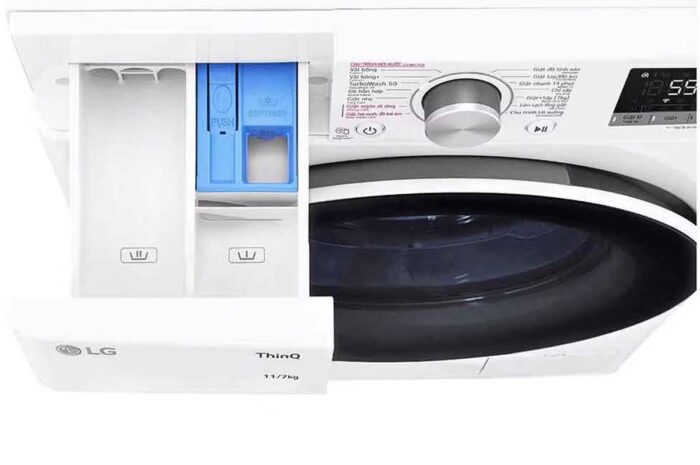Máy giặt sấy LG FV1411D4W 11kg 7kg inverter - Ảnh 7