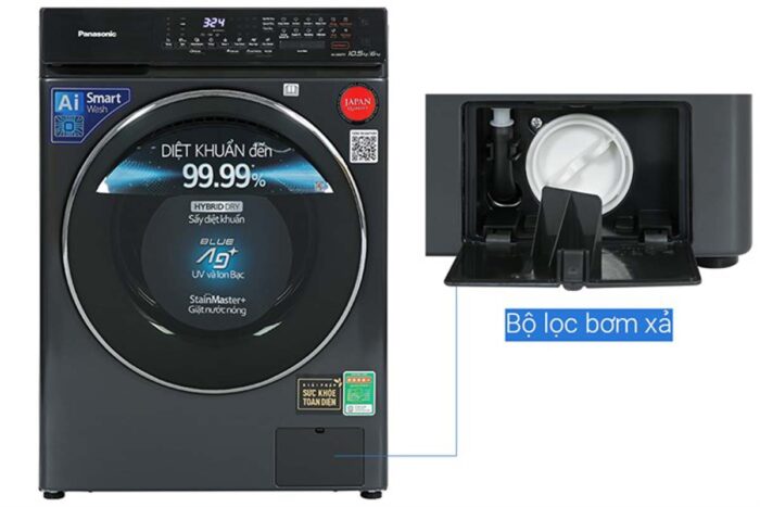 Máy giặt sấy Panasonic NA-S96FR1BVT 9kg 6kg - Ảnh 9