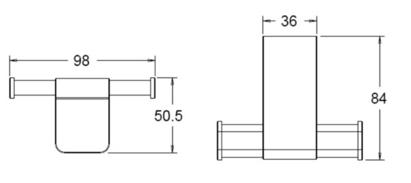 Bản vẽ kĩ thuật Móc áo American Standard K-1381CS Dòng Acacia E