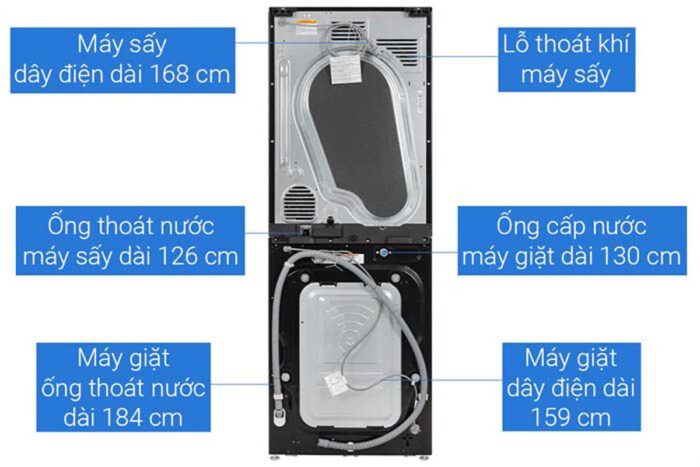 Tháp giặt sấy LG WashTower WT1410NHE 14kg 10kg inverter - Ảnh 17