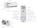 Bản vẽ kĩ thuật Điều Hòa LG Inverter V13API1 12000Btu 1 Chiều