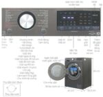 Máy giặt sấy LG FV1411D4B 11kg 7kg inverter - Ảnh 2