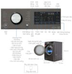 Máy giặt sấy LG F2515RTGB 15kg 8kg inverter - Ảnh 3