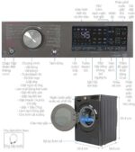 Máy giặt sấy LG FV1412H3BA 12kg 7kg inverter - Ảnh 3