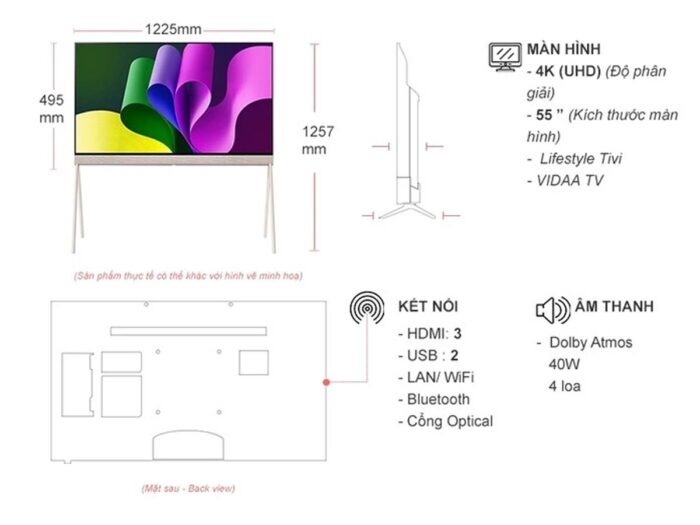 Tivi LG 55LX1TPSA OLED 55 inch 4K OLED Smart - Ảnh 2