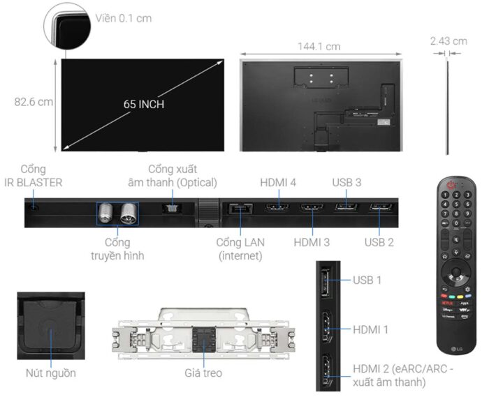 Tivi LG 65G4PSA 65 inch 4K OLED Smart - Ảnh 2