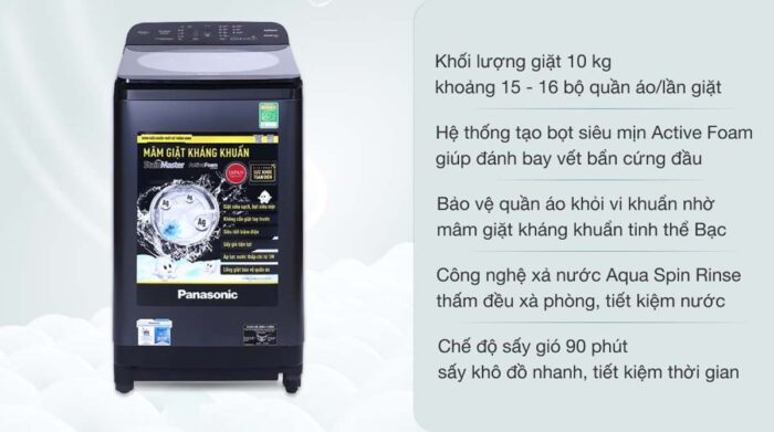 Máy giặt Panasonic NA-F100A9DRV 10kg - Ảnh 2