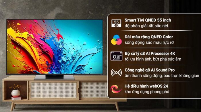 Tivi LG 55QNED86TSA 55 inch 4K QNED Smart - Ảnh 3