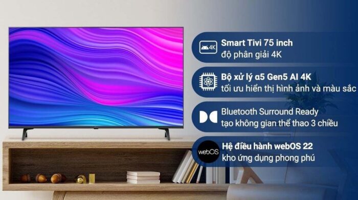 Tivi LG 75UQ8000PSC 75 inch 4K LED Smart - Ảnh 3