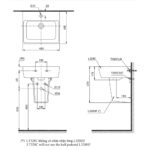 Bản vẽ kĩ thuật chậu lavabo TOTO LT328C