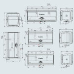 Bản vẽ kỹ thuật Bình nóng lạnh ARISTON SLIM3 15 20 25 30 RS AG+ lít (SL3) ngang gián tiếp