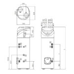 Bản vẽ kỹ thuật Máy nước nóng bơm nhiệt heat pump Ariston NUOS PRIMO 240 HC A+ 240 lít