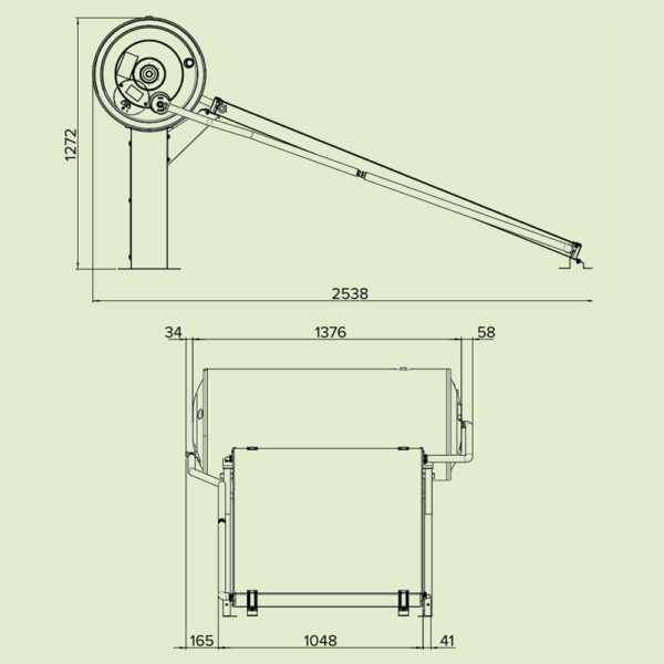 Bản vẽ kỹ thuật Máy nước nóng năng lượng mặt trời Ariston KAIROS THERMO DR-2 200-1 N TT/TR 200 lít