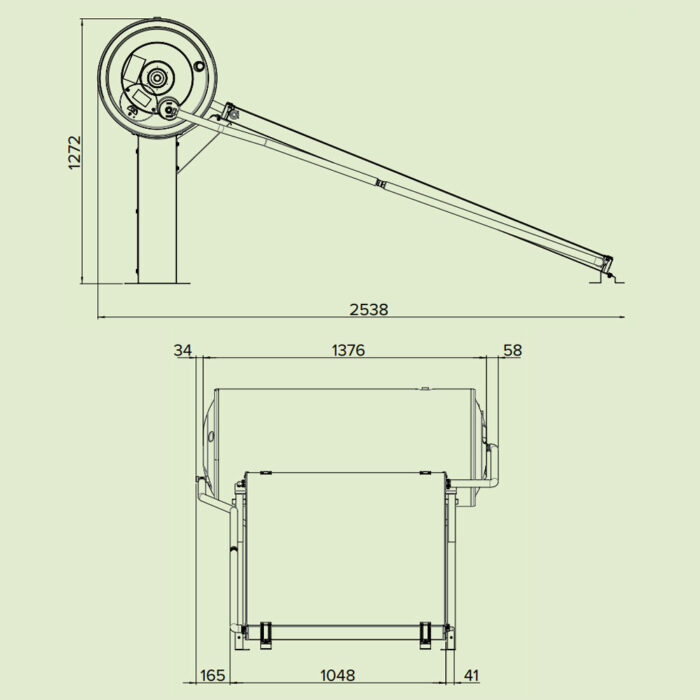 Bản vẽ kỹ thuật Máy nước nóng năng lượng mặt trời Ariston KAIROS THERMO DR-2 200-1 N TT/TR 200 lít