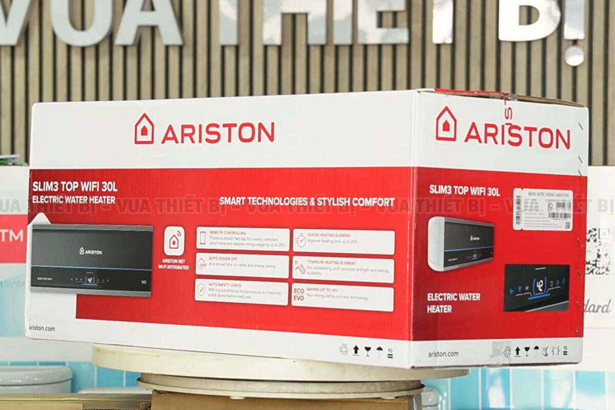 Bình nóng lạnh ARISTON SLIM3 20 TOP WIFI AG+ 20L lít (SL3) ngang gián tiếp 2.5FE 2500w - Ảnh 14