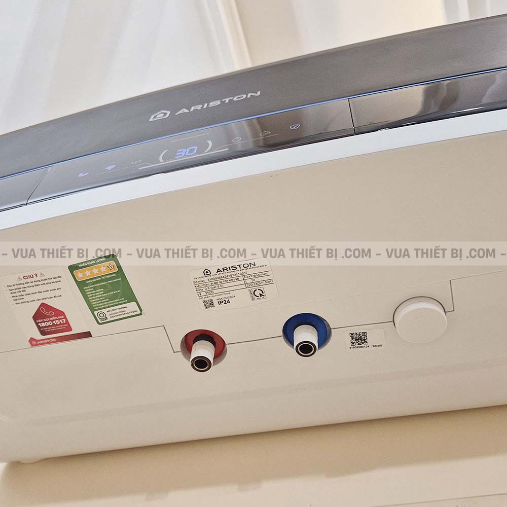 Binh nong lanh ARISTON SLIM3 30 TOP WIFI 30L lit SL3 ngang gian tiep 6