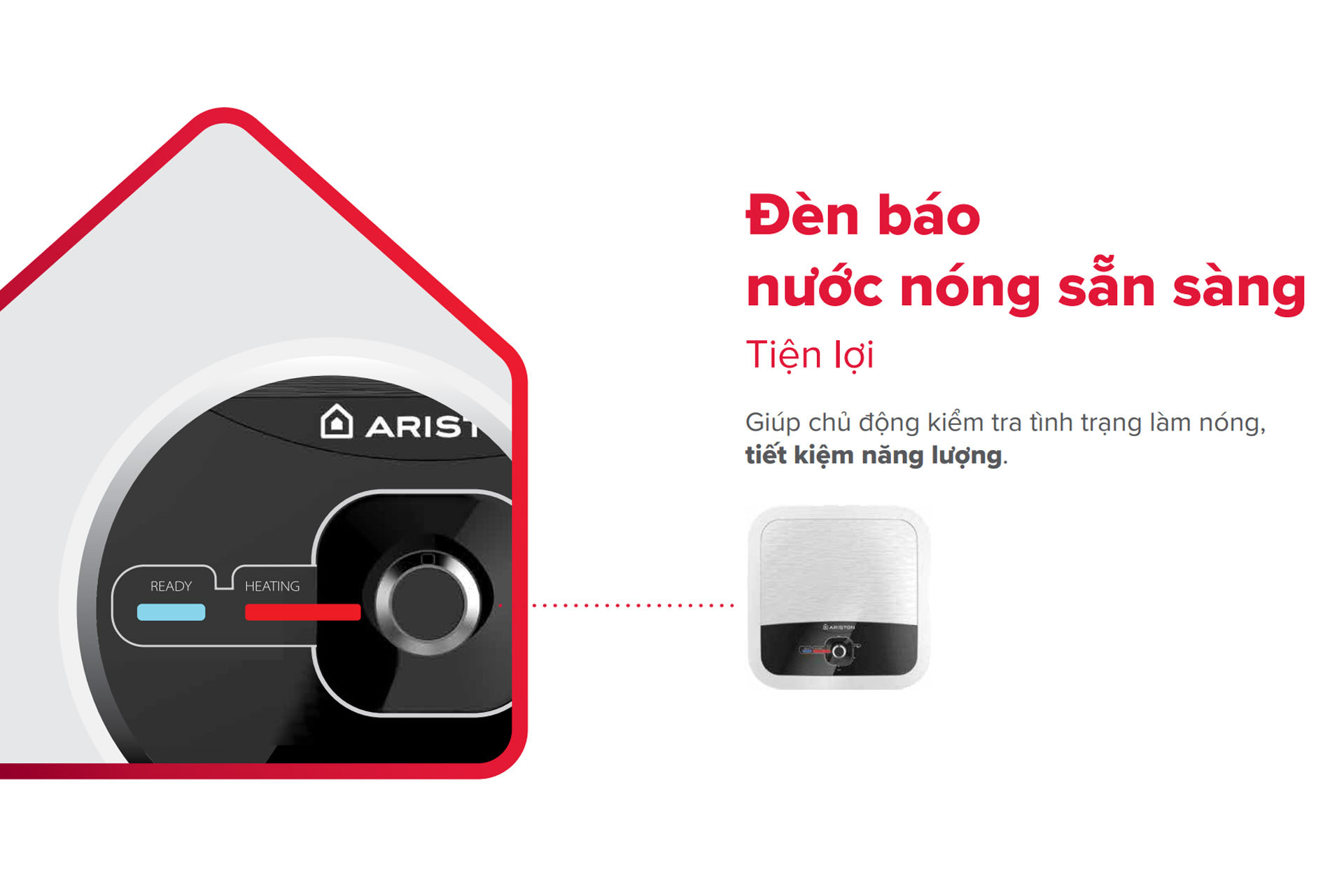 Den xanh bao nuoc nong san sang