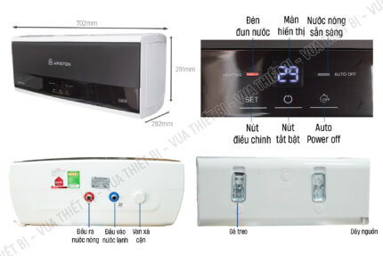 Thông số kỹ thuật Bình nóng lạnh ARISTON SLIM3 20 LUX AG+ 20L lít (SL3) ngang gián tiếp 2.5FE 2500w