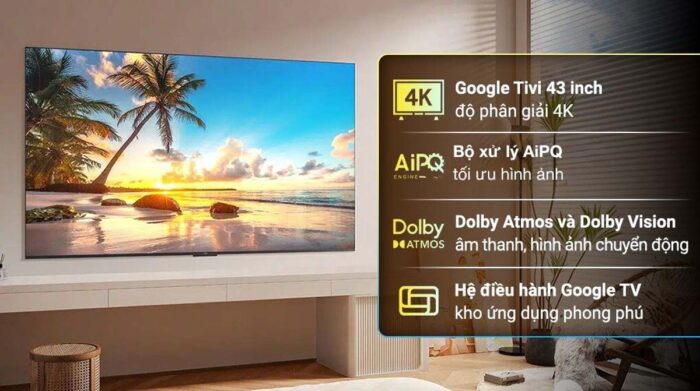 Tivi TCL 43P79B 43 inch 4K LED Google - Ảnh 2