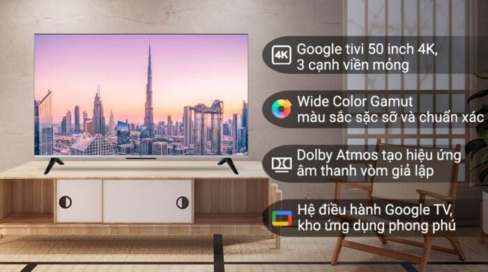 Tivi TCL 50P737 50 inch 4K LED Google - Ảnh 2