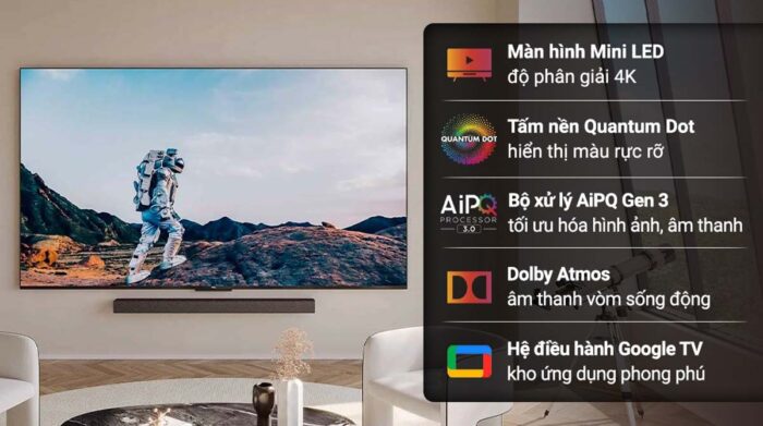 Tivi TCL 65C845 65 inch 4K QLED Google - Ảnh 2