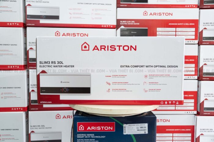 Bình nóng lạnh ARISTON SLIM3 30 RS AG+ 30L lít (SL3) ngang gián tiếp 2.5FE 2500W - Ảnh 9