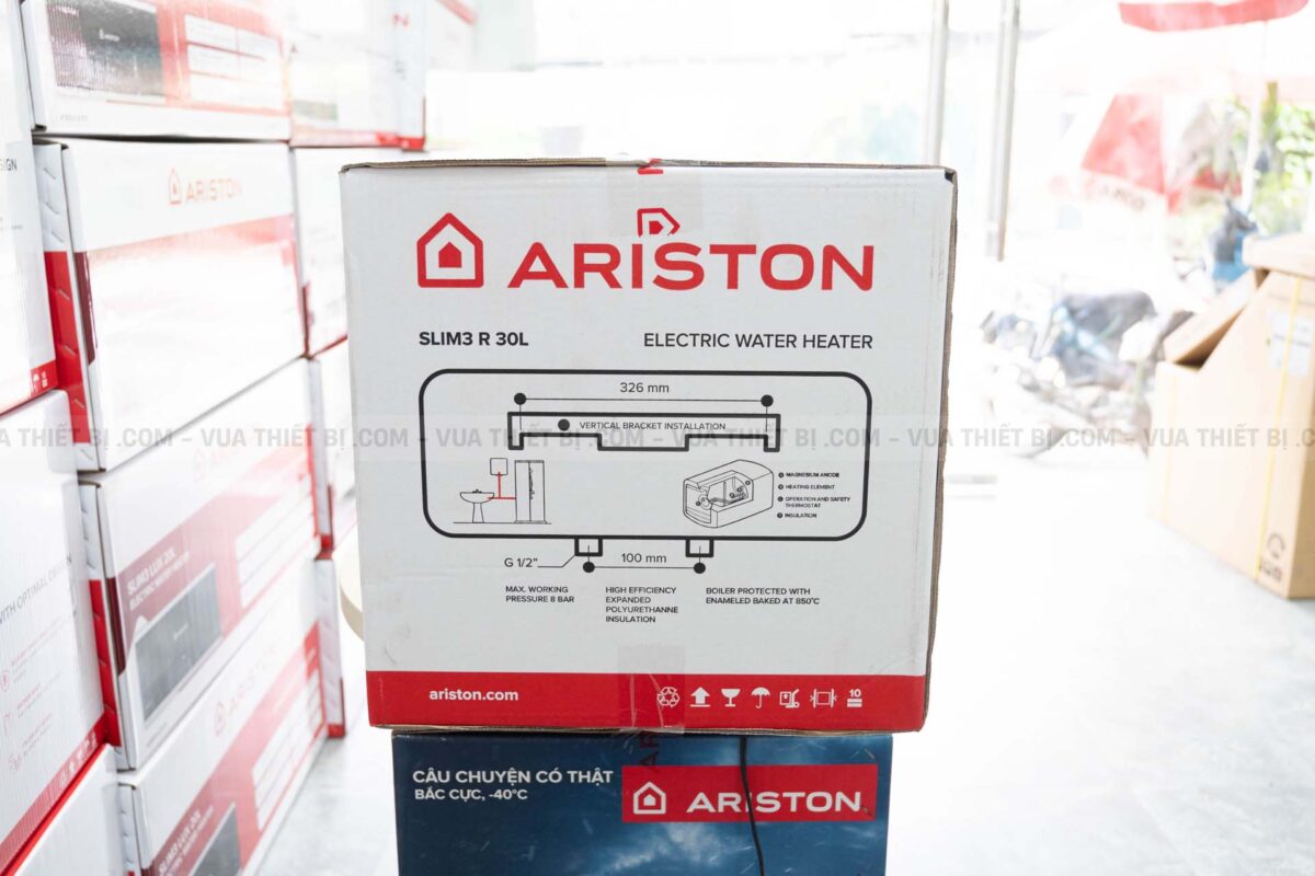 Bình nóng lạnh ARISTON SLIM3 20 R AG+ 20L lít (SL3) ngang gián tiếp 2.5FE 2500W - Ảnh 16