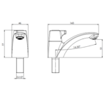 Vòi lavabo VIGLACERA VG107 nước lạnh - Ảnh 3