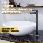 Vòi lavabo CAESAR B061CBU cổ cao nước lạnh - Ảnh 4