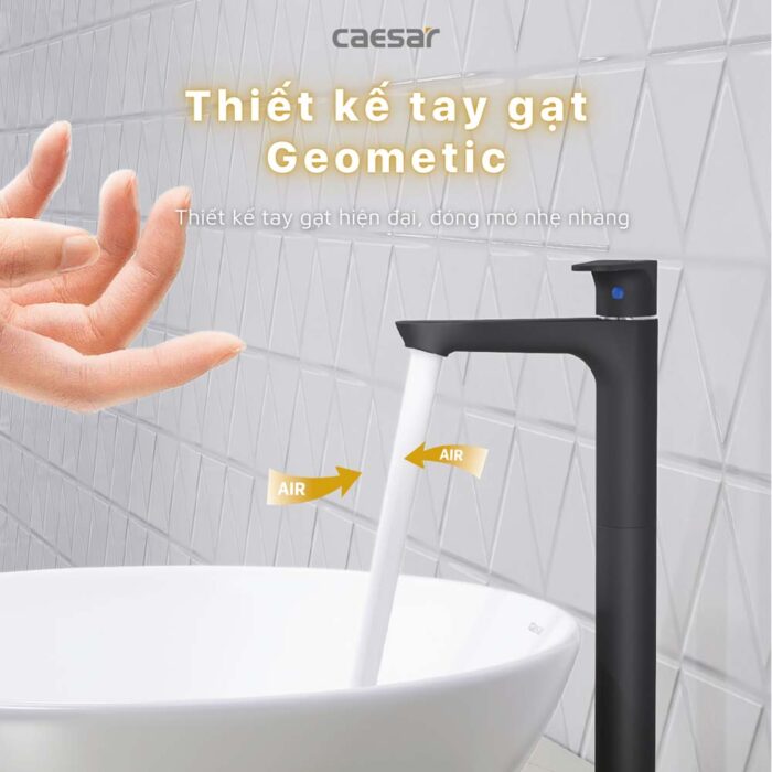 Vòi lavabo CAESAR B061CBU cổ cao nước lạnh - Ảnh 9