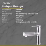 Vòi lavabo CAESAR B196C dây rút nóng lạnh - Ảnh 13