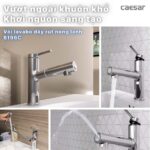 Vòi lavabo CAESAR B196C dây rút nóng lạnh - Ảnh 17