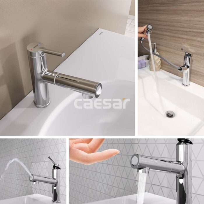 Vòi lavabo CAESAR B196C dây rút nóng lạnh - Ảnh 18