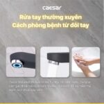 Vòi lavabo CAESAR B571CBU cổ cao nóng lạnh - Ảnh 5