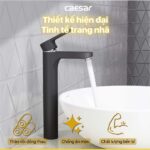 Vòi lavabo CAESAR B571CBU cổ cao nóng lạnh - Ảnh 6
