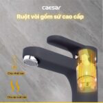 Vòi lavabo CAESAR B571CBU cổ cao nóng lạnh - Ảnh 9