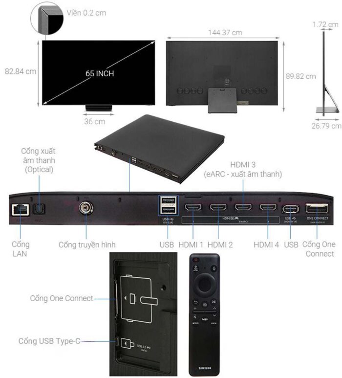 Tivi Samsung QA65QN800DKXXV 65 Inch 8K Neo QLED Smart - Ảnh 3