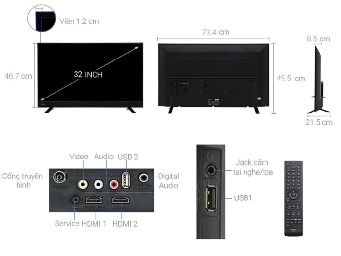 Tivi Toshiba 32L3750VN 32 Inch HD LED - Ảnh 2