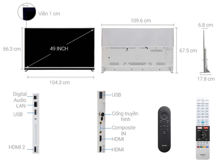 Tivi Toshiba 49U9750VN 49 Inch 4K LED Android - Ảnh 2