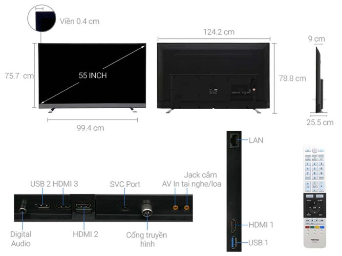 Tivi Toshiba 55U6750VN 55 Inch 4K LED Android - Ảnh 2