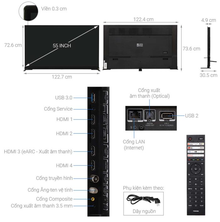 Tivi Toshiba 55X9900LP 55 Inch 4K OLED Smart - Ảnh 3