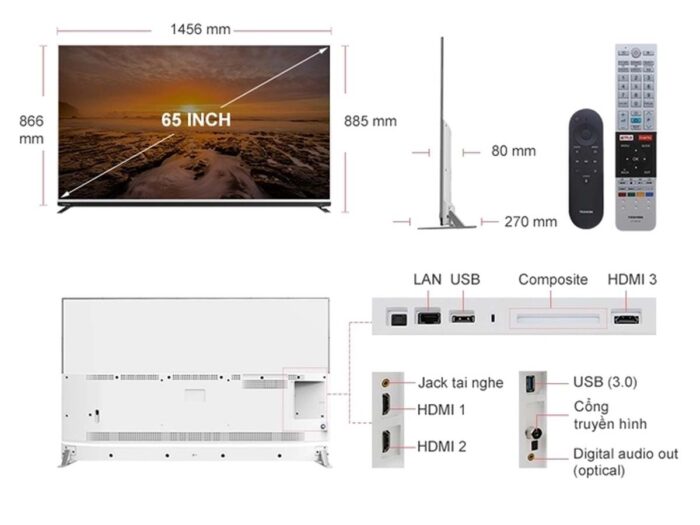 Tivi Toshiba 65U9750VN 65 Inch 4K LED Android - Ảnh 2