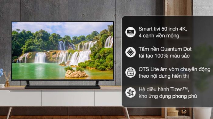 Tivi Samsung QA50Q60BAKXXV 50 Inch 4K QLED Smart - Ảnh 2