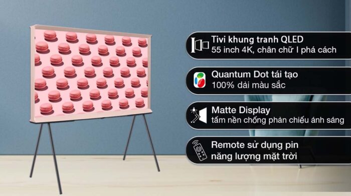 Tivi Samsung QA55LS01BPKXXV The Serif 55 Inch 4K QLED Smart - Ảnh 2