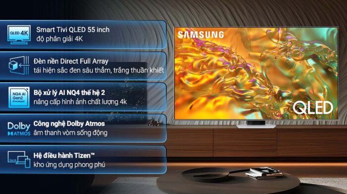 Tivi Samsung QA55Q80DAKXXV 55 Inch 4K QLED Smart - Ảnh 2