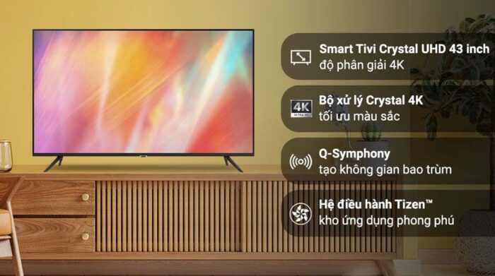 Tivi Samsung UA43AU7002KXXV 43 Inch 4K LED Smart - Ảnh 2