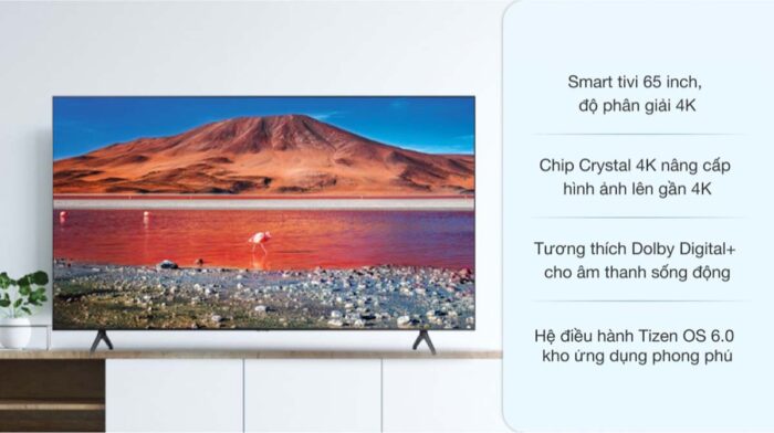 Tivi Samsung UA65AU7700KXXV 65 Inch 4K LED Smart - Ảnh 2