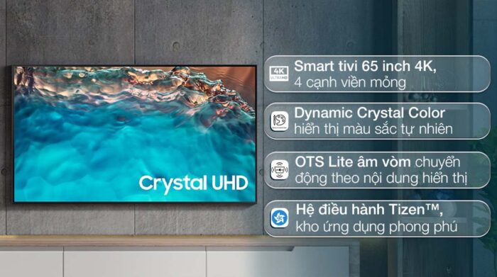 Tivi Samsung UA65BU8000KXXV 65 Inch 4K LED Smart - Ảnh 2